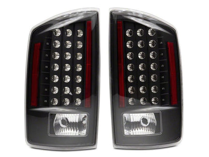 Raxiom 07-08 Dodge RAM 1500 LED Tail Lights- Blk Housing (Clear Lens)