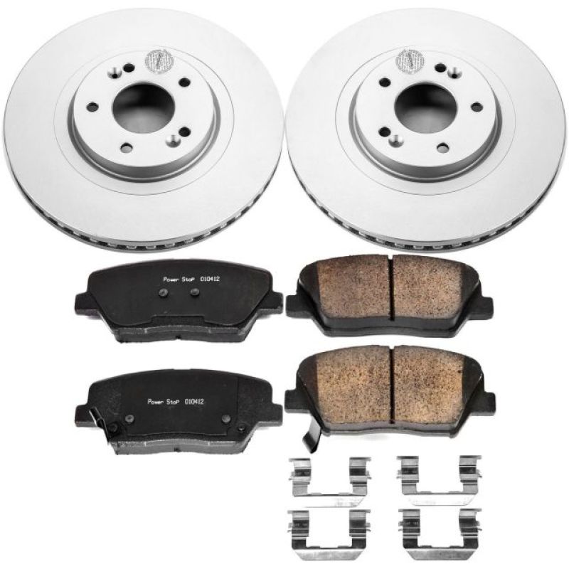 Power Stop 13-18 Hyundai Santa Fe Sport Front Z17 Evolution Geomet Coated Brake Kit