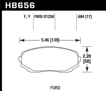 Hawk 07-10 Ford Edge / 10 Lincoln MKX / 07-10 Mazda CX-7/CX-9  HPS Street Front Brake Pads