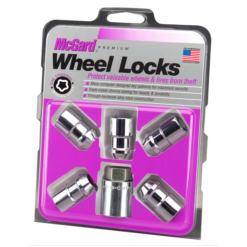 McGard Wheel Lock Nut Set - 5pk. (Cone Seat) 7/16-20 / 3/4 Hex / 1.46in. Length - Chrome