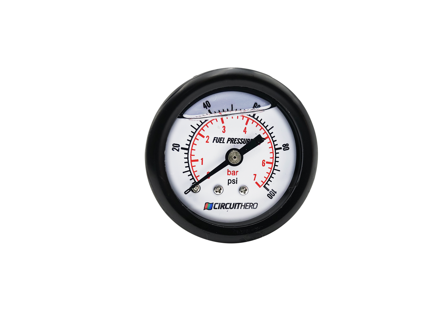 Circuit Hero Liquid-Filled Fuel Pressure Gauge 1.5" 0-100psi