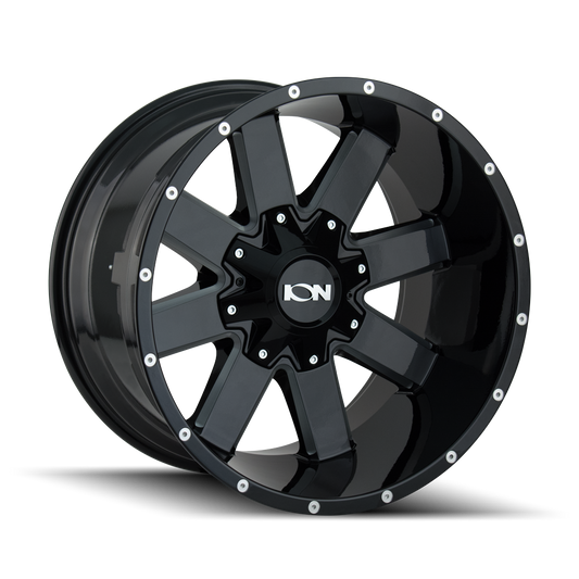 ION - TYPE 141 GLOSS BLACK/MILLED SPOKES 20X10 6-135/6-139.7 -19MM 106MM