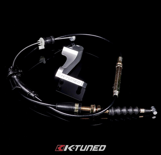 K-Tuned - Center Feed / ITB K-Series Throttle Cable & Bracket