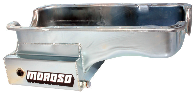 Moroso Ford 289-302 (w/Front Sump) Kicked Out Road Race Baffled 9qt 8in Steel Oil Pan