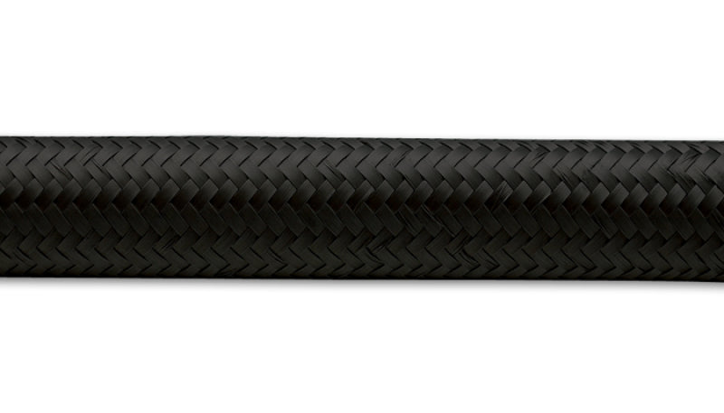 Vibrant -12 AN Black Nylon Braided Flex Hose (2 foot roll)