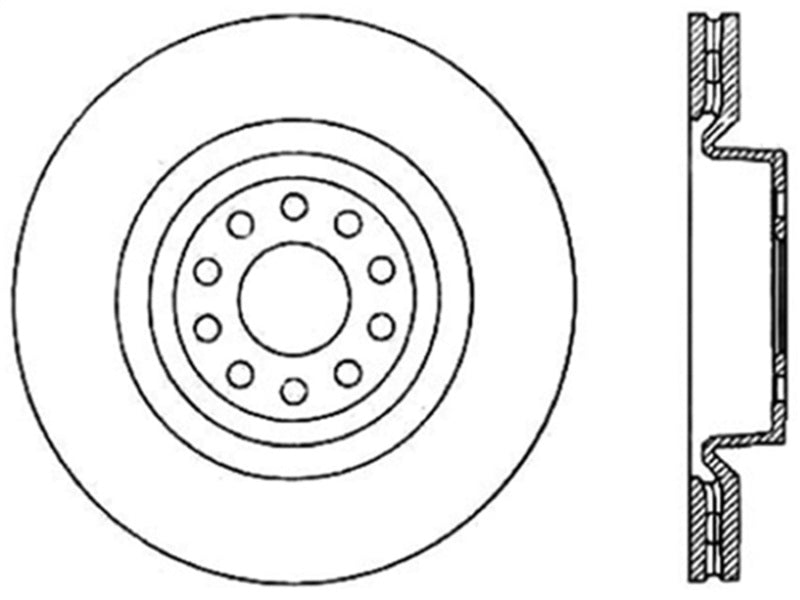 StopTech 04-09 Audi S4 Drilled Right Front Rotor