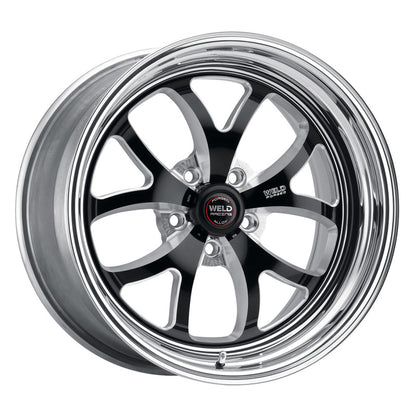 Weld S76 15x8.33 / 5x4.75 BP / 3.5in. BS Black Wheel (Medium Pad) - Non-Beadlock