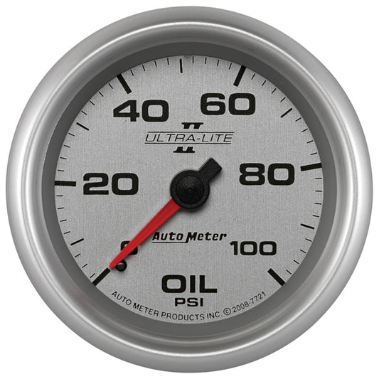 Autometer Ultra-Lite II 2 5/8in 100psi Mechanical Oil Temp Gauge