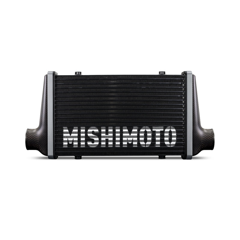 Mishimoto Universal Carbon Fiber Intercooler - Gloss Tanks - 450mm Silver Core - S-Flow - BL V-Band