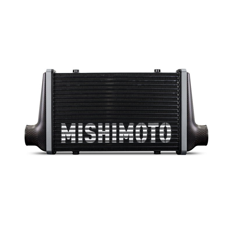 Mishimoto Universal Carbon Fiber Intercooler - Gloss Tanks - 600mm Gold Core - S-Flow - DG V-Band
