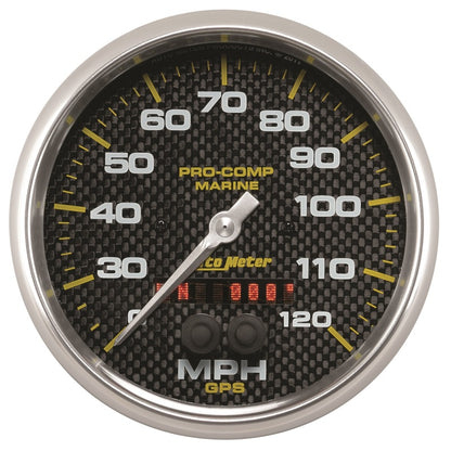 Autometer Marine Carbon Fiber 5in 120mph GPS Speedometer