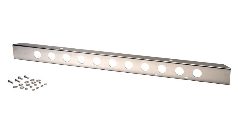 Kentrol 45-86 Jeep CJ 54 Inch Front Bumper with holes - Polished Silver