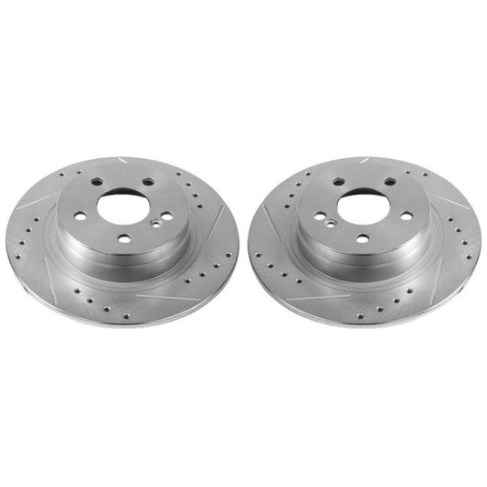 Power Stop 12-16 Mercedes-Benz C250 Rear Evolution Drilled & Slotted Rotors - Pair