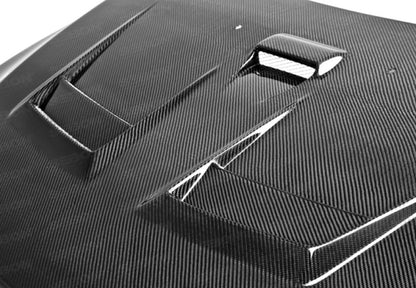 Seibon 08-12 Mitsubishi Lancer Evo X DV-Style Carbon Fiber Hood