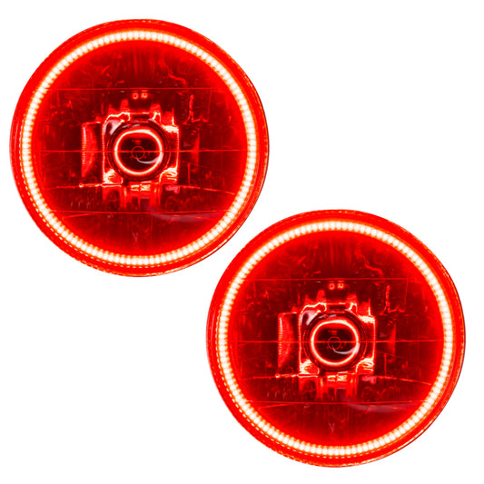 Oracle Lighting 97-06 Jeep Wrangler TJ Pre-Assembled LED Halo Headlights -Red NO RETURNS