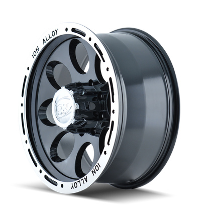 ION Type 174 15x8 / 5x127 BP / -27mm Offset / 83.82mm Hub Black/Machined Wheel