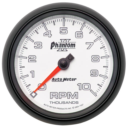 Autometer Phantom II 3-3/8in 10000 RPM In-Dash Tachometer