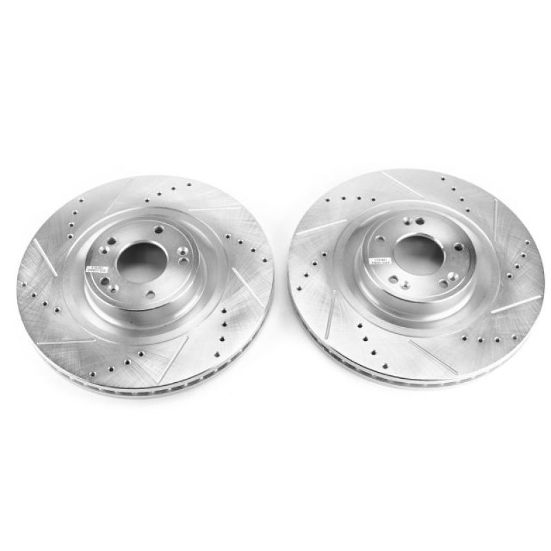 Power Stop 12-16 Hyundai Equus Front Evolution Drilled & Slotted Rotors - Pair