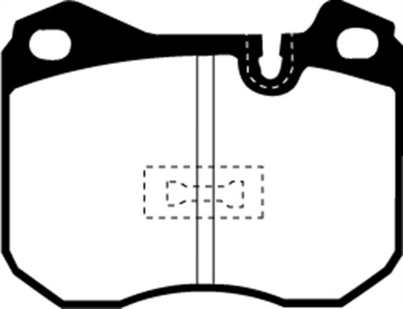 EBC 79-88 Porsche 924 2.0 Turbo Yellowstuff Front Brake Pads