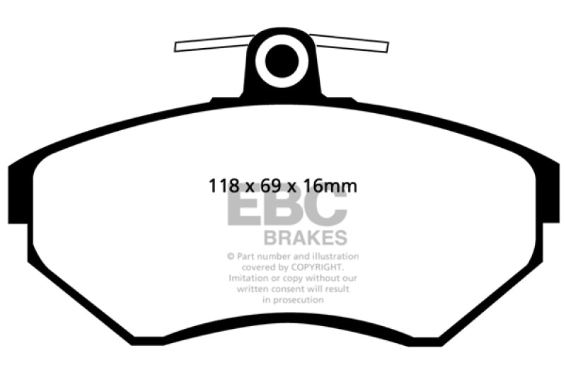 EBC 97-02 Volkswagen Cabriolet 2.0 Greenstuff Front Brake Pads