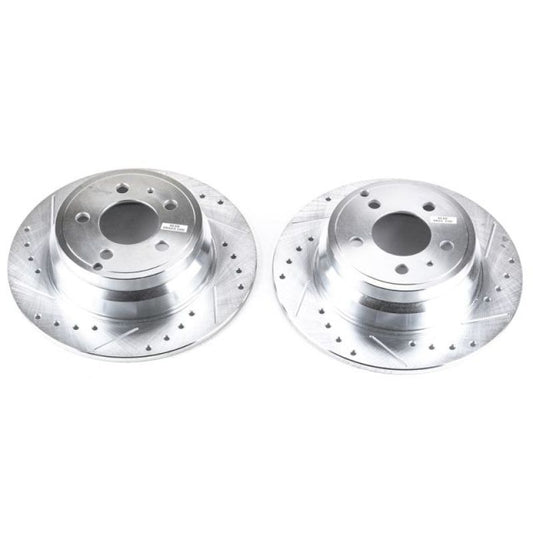 Power Stop 94-97 Volvo 850 Rear Evolution Drilled & Slotted Rotors - Pair