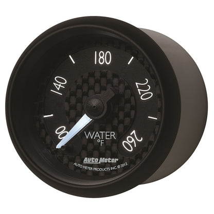 Autometer GT Series 52mm Full Sweep Electronic 100-260 Deg F Water Temperature Gauge