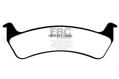 EBC 92-94 Jeep Grand Cherokee 4.0 Greenstuff Rear Brake Pads