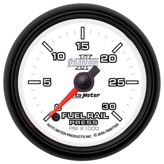 AutoMeter Gauge Rail Pressure (Ram 6.7L) 2-1/16in. 30Kpsi Digital Stpr Mtr Phantom II