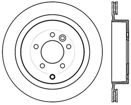 StopTech 05-09 Land Rover LR3 / 06-13 Land Rover Range Rover Sport Drilled Right Rear Cryo Rotor