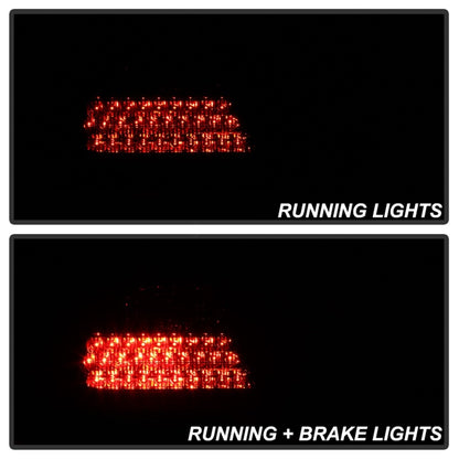 Xtune Mercedes Benz W210 E-Class 96-02 LED Tail Lights Red Clear ALT-CL-MBW210-LED-RC