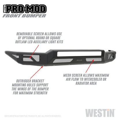 Westin 14-21 Toyota Tundra Pro-Mod Front Bumper - Tex. Blk