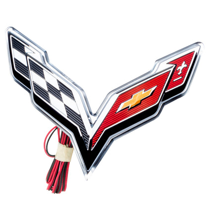 Oracle Corvette C7 Rear Illuminated Emblem - Dual Intensity - White