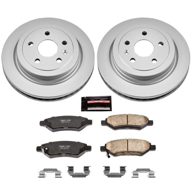 Power Stop 08-14 Cadillac CTS Rear Z17 Evolution Geomet Coated Brake Kit