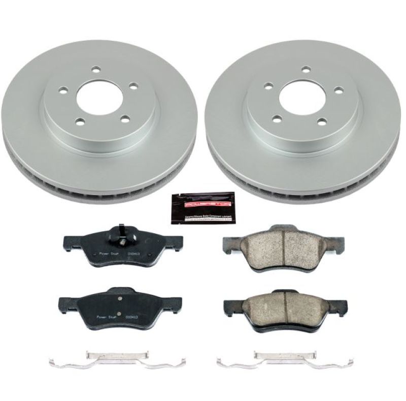 Power Stop 10-12 Ford Escape Front Z17 Evolution Geomet Coated Brake Kit