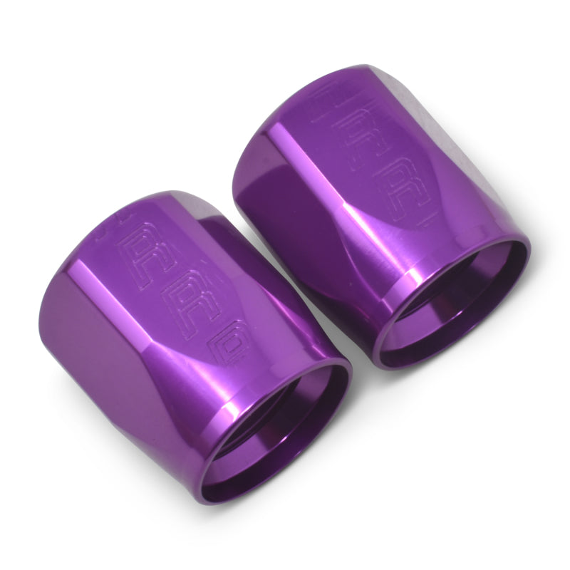 Russell Performance 2-Piece -8 AN Anodized Full Flow Swivel Hose End Sockets (Qty 2) - Purple