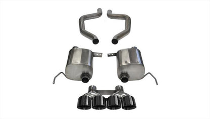 Corsa 17-19 Chevy Corvette Z06 2.75in Axle Back Exhaust Black Dual Rear Exit Quad 4.5in Tip (Sport)