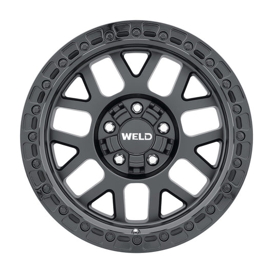 Weld Off-Road W104 17X10 Cinch 5X114.3 5X127 ET-25 BS4.50 Satin Black / Gloss Black 78.1