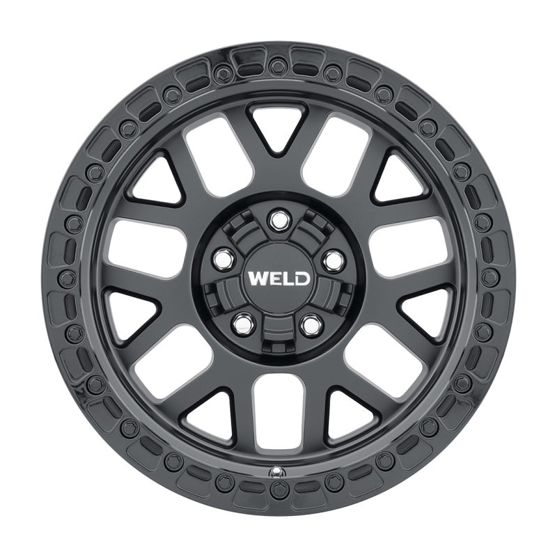 Weld Off-Road W104 17X8.5 Cinch 5X110 5X127 ET38 BS6.25 Satin Black / Gloss Black 71.5