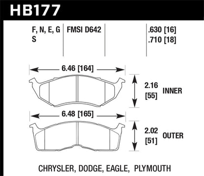 Hawk 95-97 Dodge Neon HPS Street Front Brake Pads