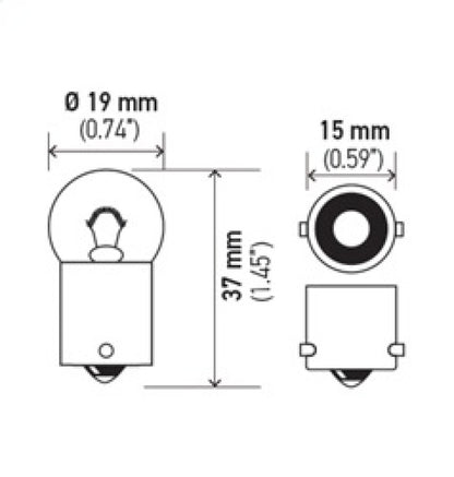 Hella Bulb 5008 12V 10W BA15s B6