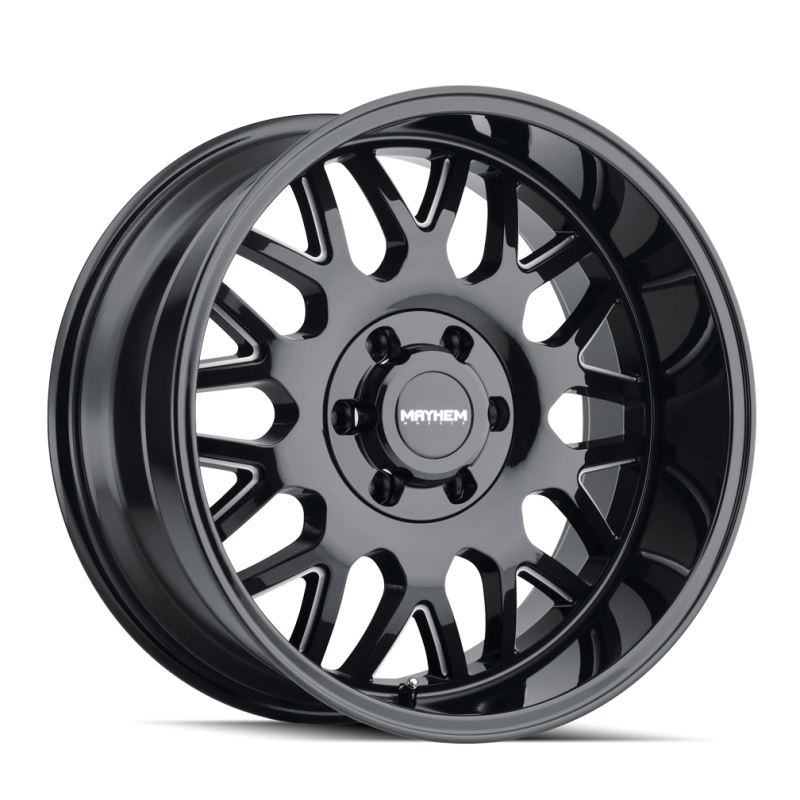 Mayhem 8110 Tripwire 20x10 / 6x139.7 BP / -26mm Offset / 106mm Hub Black w/ Milled Spokes Wheel