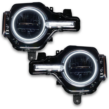 Oracle 21-22 Ford Bronco Headlight Halo Kit w/DRL Bar - Base Headlights -w/No Controller