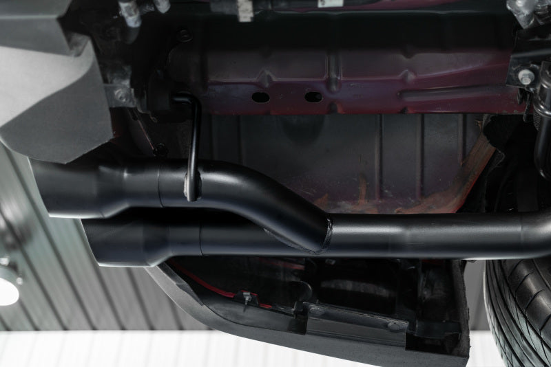 MBRP 18-20 Ford Mustang GT 2.5in Black Coated Non Active Dual Axle Back Exhaust - 4in Dual Wall Tips