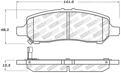 StopTech Performance Rear Brake Pads 13-14 Dodge Dart/Jeep Cherokee