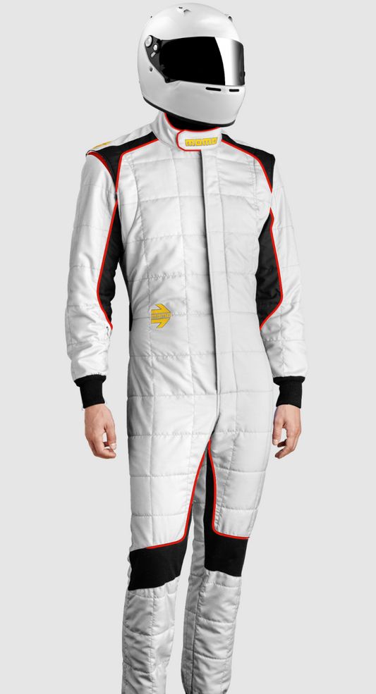 Momo Corsa Evo Driver Suits Size 64 (SFI 3.2A/5/FIA 8856-2000)-White