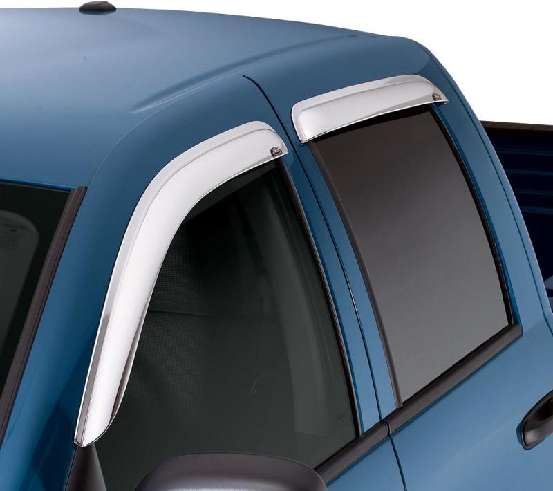 AVS 11-15 Kia Sorento Ventvisor Outside Mount Front & Rear Window Deflectors 4pc - Chrome