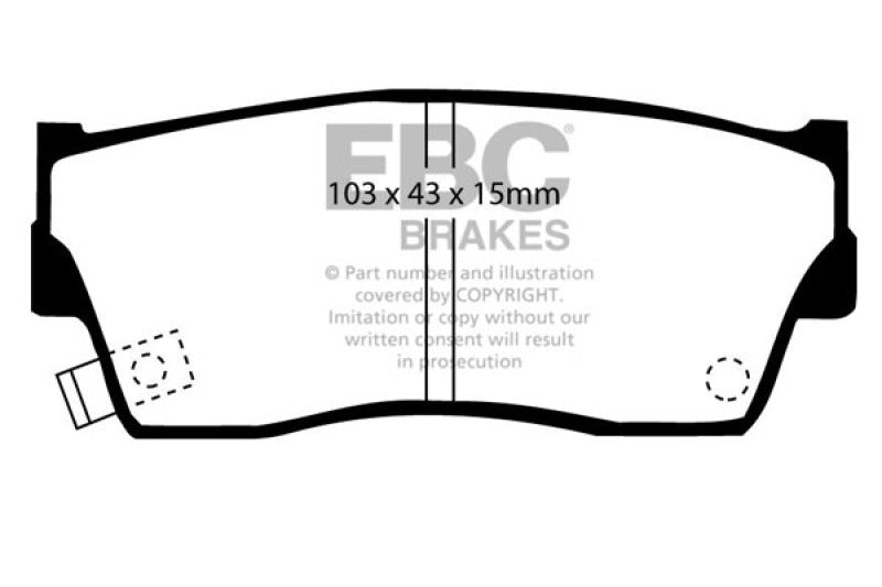 EBC 98-00 Chevrolet Tracker 1.6 (2 Door) Greenstuff Front Brake Pads