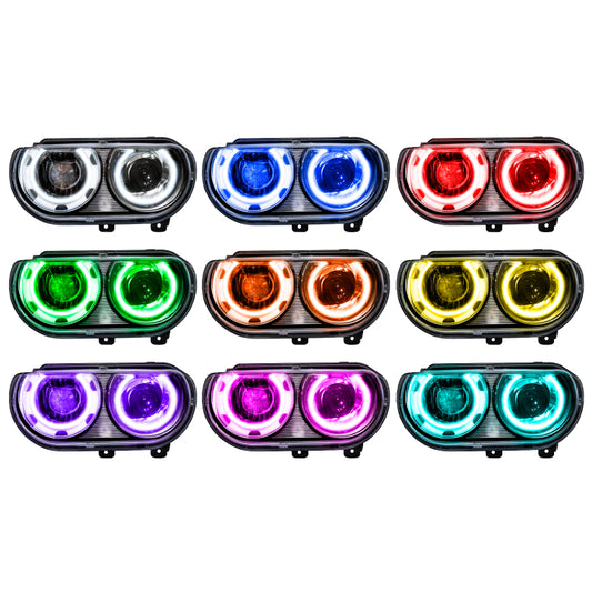Oracle 08-14 Dodge Challenger SMD HL (HID Style) - ColorSHIFT w/o Controller NO RETURNS