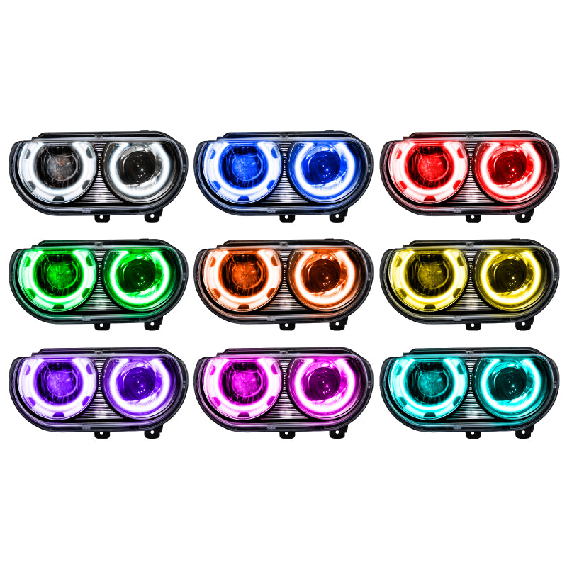 Oracle 08-14 Dodge Challenger SMD HL (HID Style) - ColorSHIFT w/ Simple Controller SEE WARRANTY