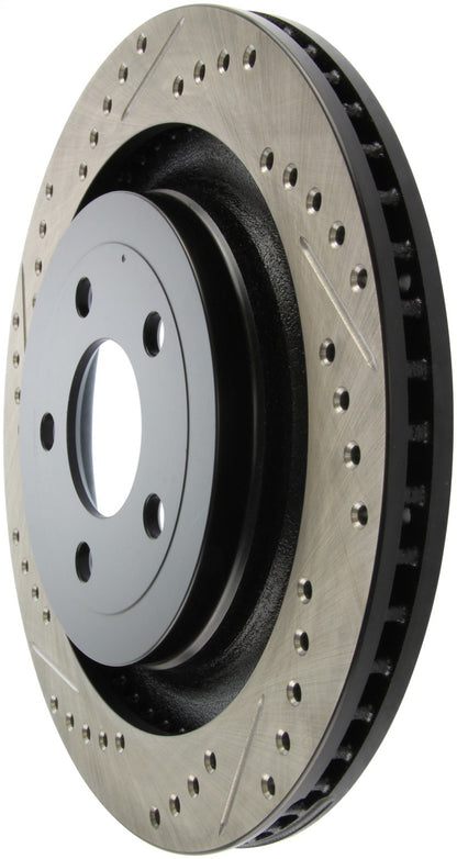 StopTech Slotted & Drilled Sport Brake Rotor - 2015 Ford Mustang GT - Rear Right